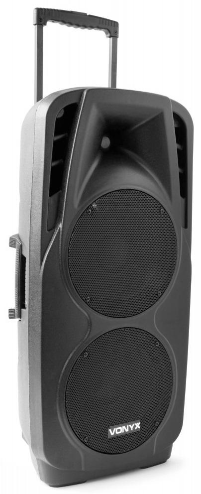 Coluna Amplificada Portátil ABS 2x 10 1000W MP3/USB/SD/2xUHF/BLUETOOTH (SPX - PA9210) - VONYX