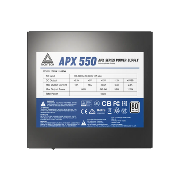 ATX POWER SUPPLY MONTECH APX550