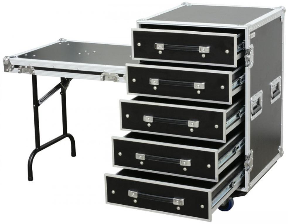 Rack Metálica c/ 5 Gavetas + Mesa (PD - FA6) - Power Dynamics