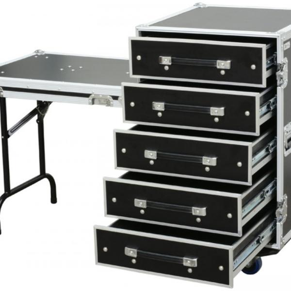 Rack Metálica c/ 5 Gavetas + Mesa (PD - FA6) - Power Dynamics