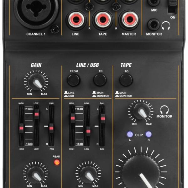 Mesa de Mistura 3 Canais USB (PDM - D301) - Power Dynamics