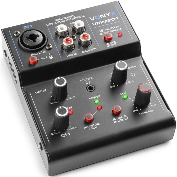 Mesa de Mistura 2 Canais com USB Audio (VMM201) - VONYX