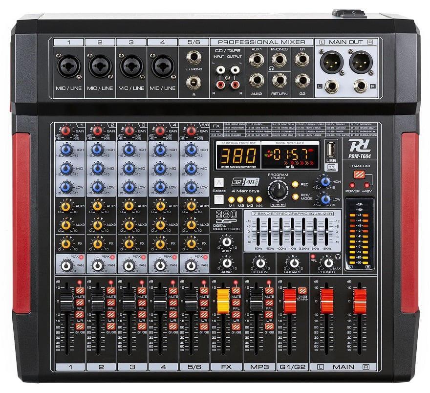 Mesa de Mistura 6 Canais c/ USB/BT/DSP (PDM - T604) - Power Dynamics