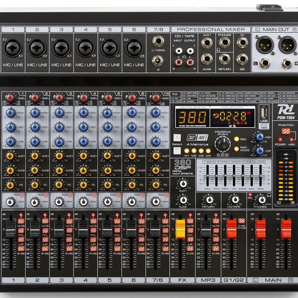 Mesa de Mistura 8 Canais c/ USB/BT/DSP (PDM - T804) - Power Dynamics