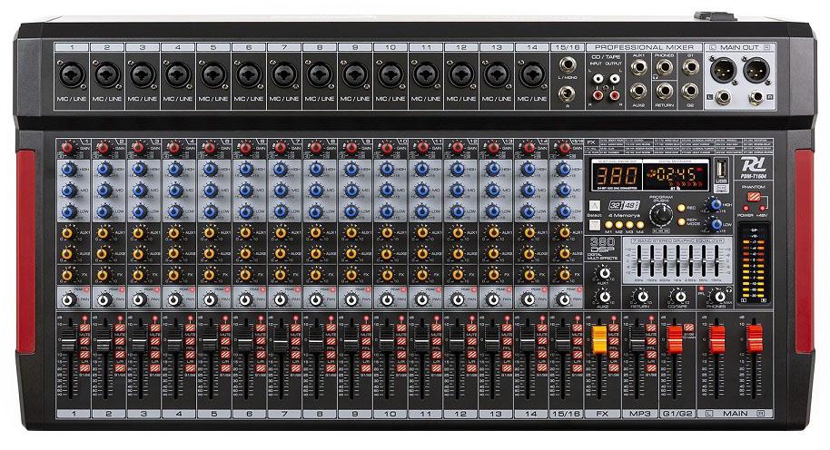 Mesa de Mistura 16 Canais c/ USB/BT/DSP (PDM - T1604) - Power Dynamics