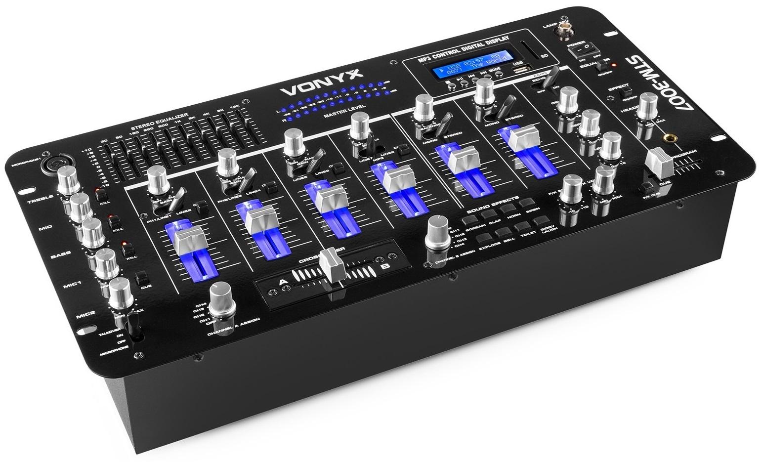 Mesa de Mistura 6 Canais 19 com SD/USB/MP3/LED/Bluetooth (STM - 3007) - VONYX