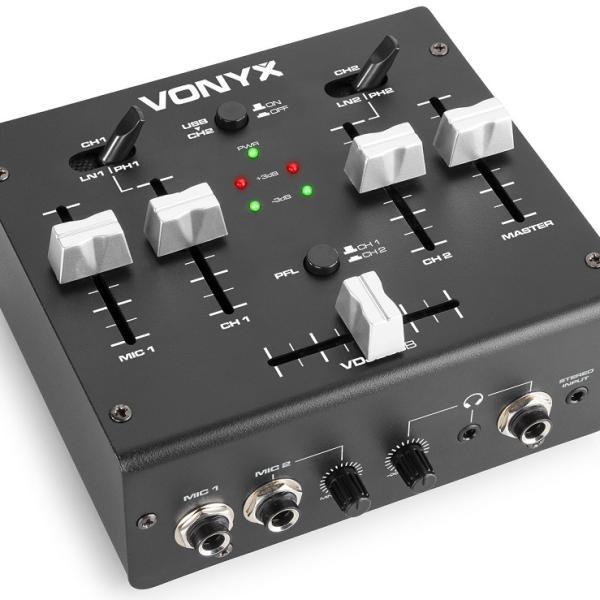 Mesa de Mistura Stereo 3 Canais DJ/USB (VDJ2USB) - VONYX
