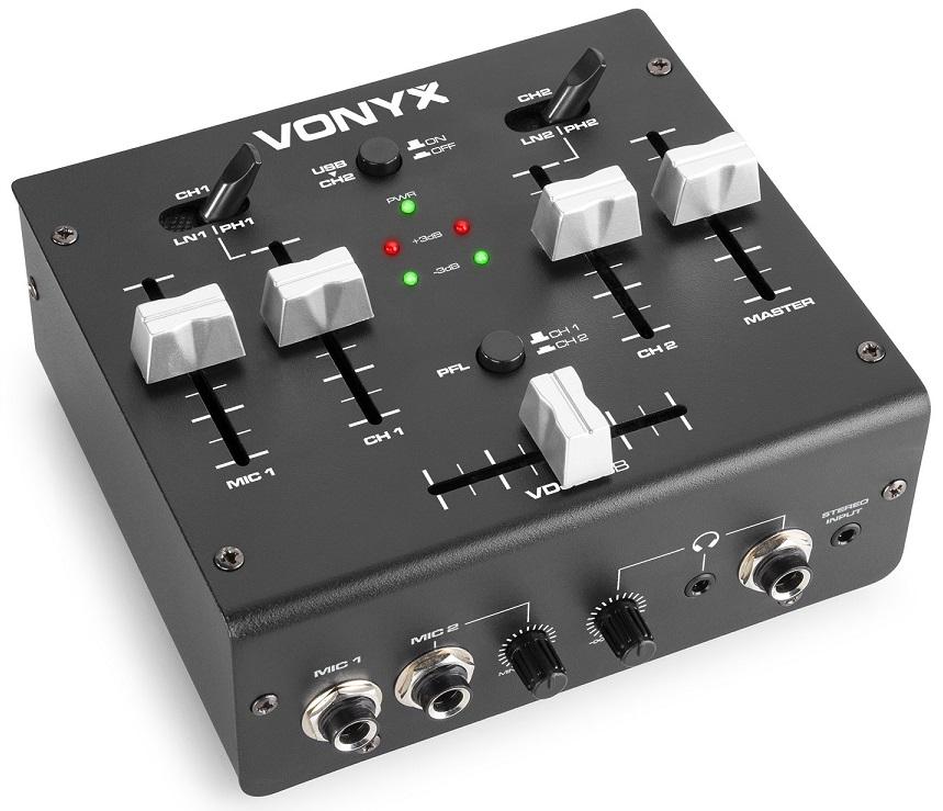 Mesa de Mistura Stereo 3 Canais DJ/USB (VDJ2USB) - VONYX