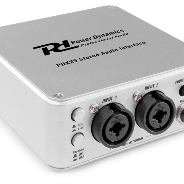 Interface Áudio USB Portátil 2 Canais (PDX25) - Power Dynamics