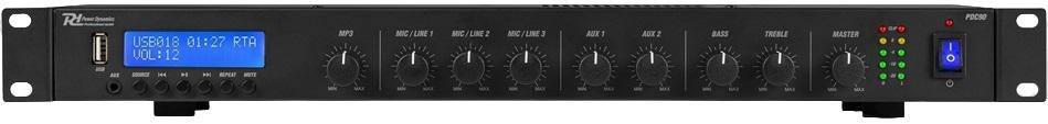Leitor Multimédia c/ Amplificador DAB+/USB/MP3/Bluetooth (PDC90) - POWER DYNAMICS