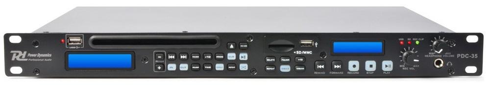Leitor CD/USB/SD c/ Gravador Digital 19 1U (PDC - 35) - Power Dynamics