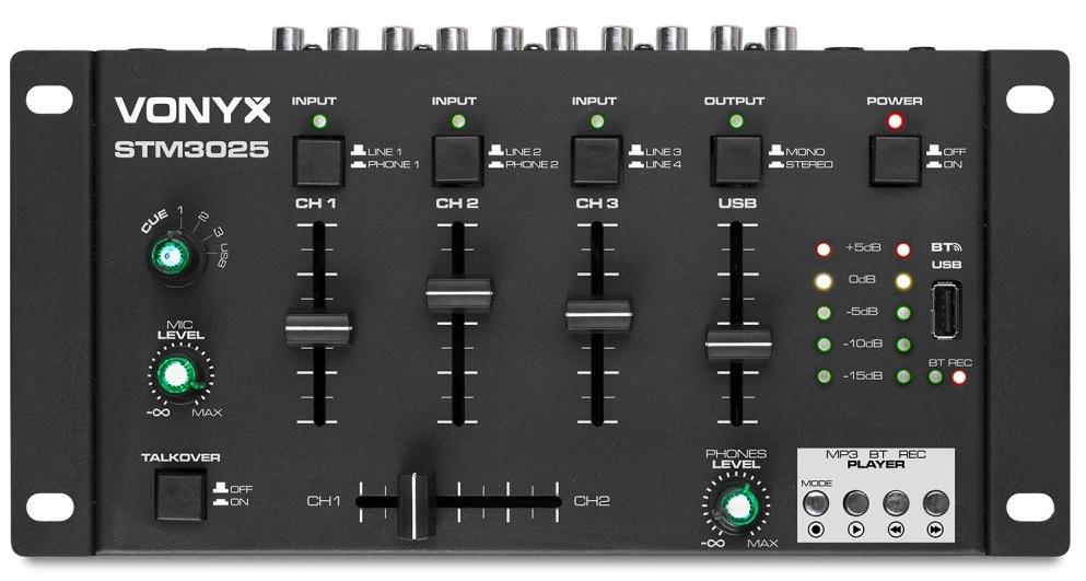 Mesa de Mistura 4 Canais USB/MP3/BLUETOOTH (STM3025) - VONYX