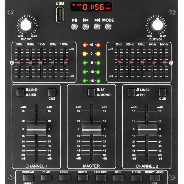 Mesa de Mistura 4 Canais com Efeitos USB/SD/MP3/BLUETOOTH (STM2270) - VONYX