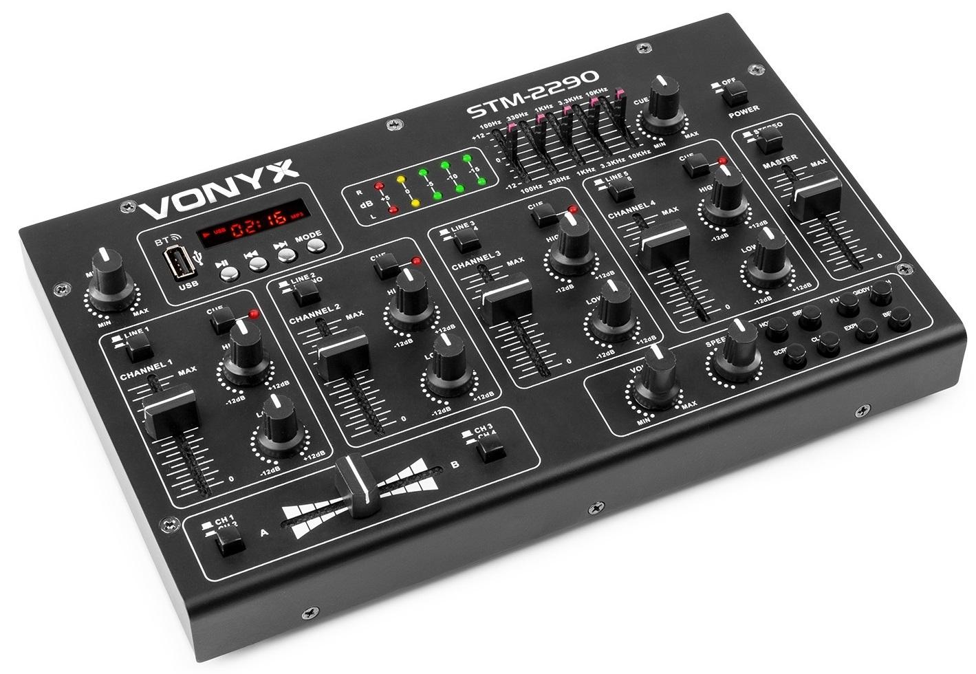 Mesa de Mistura 8 Canais com Efeitos USB/SD/MP3/BLUETOOTH (STM2290) - VONYX