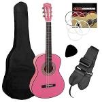Pack Soloart Junior 1/4 Guitarra Clássica + Acessórios (Rosa) - MAX
