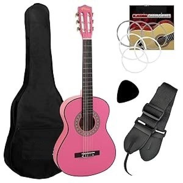 Pack Soloart Junior 1/4 Guitarra Clássica + Acessórios (Rosa) - MAX