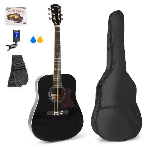 Pack Solojam Guitarra Acústica + Acessórios (Preto) - MAX
