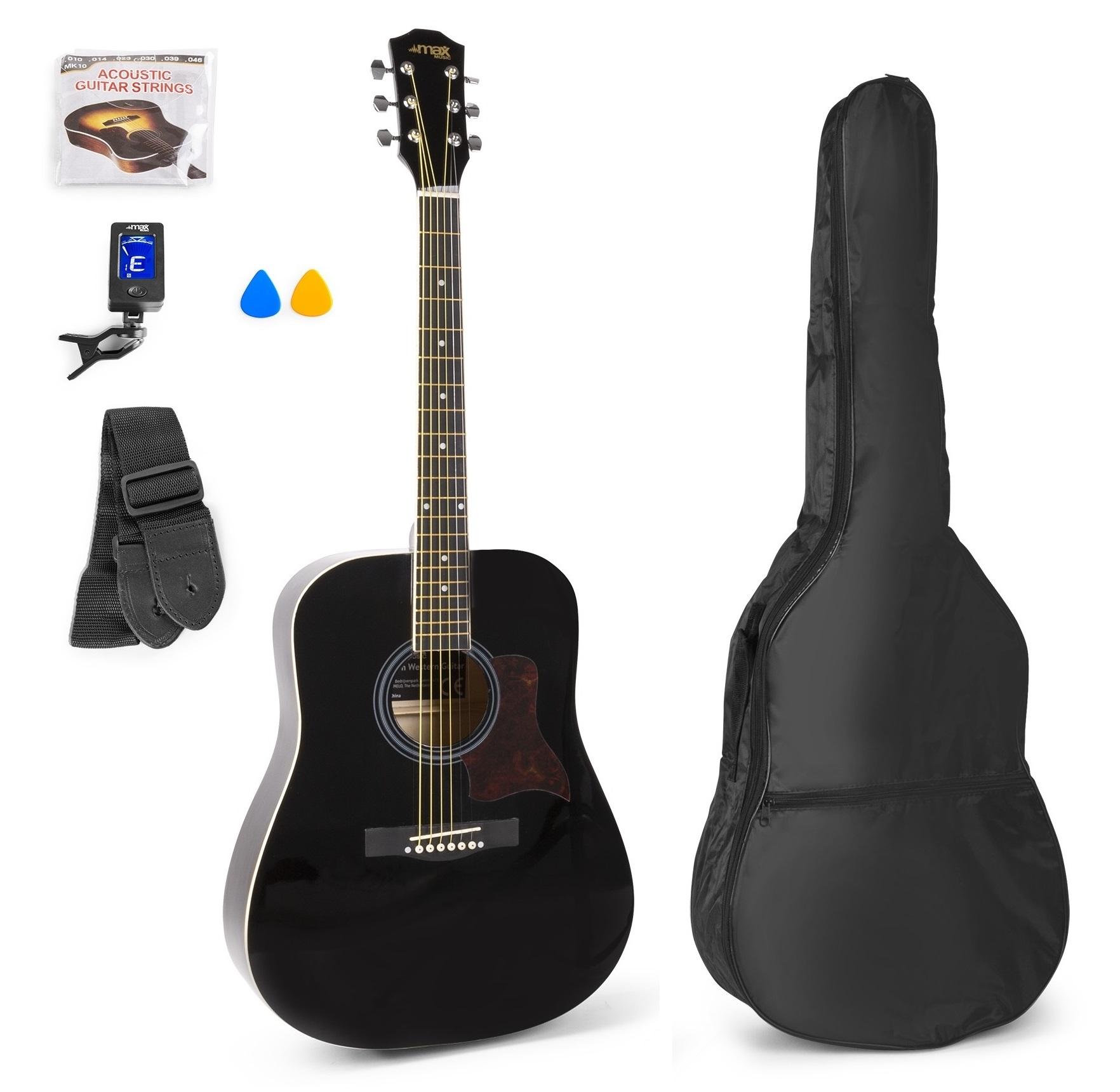 Pack Solojam Guitarra Acústica + Acessórios (Preto) - MAX