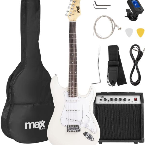 Pack GIGKIT Guitarra Eléctrica + Amplificador 6 40W (Branco) - MAX