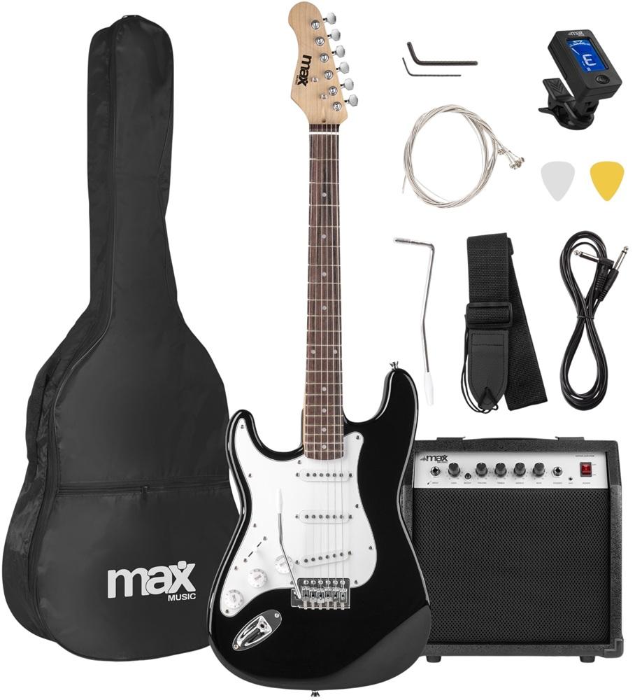 Pack GIGKIT Guitarra Eléctrica Mão Esquerda + Amplificador 6 40W (Preto) - MAX