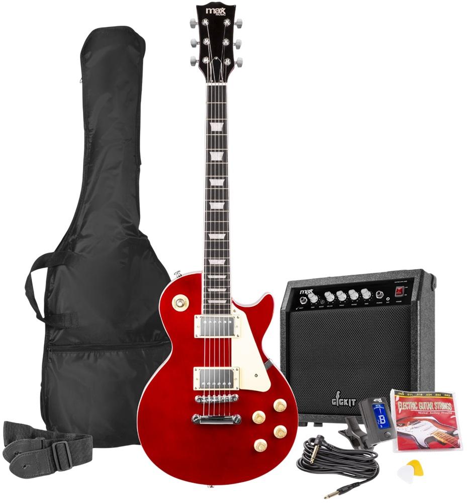 Pack GIGKIT Guitarra Elétrica + Amplificador 6 40W (Vermelho) - MAX