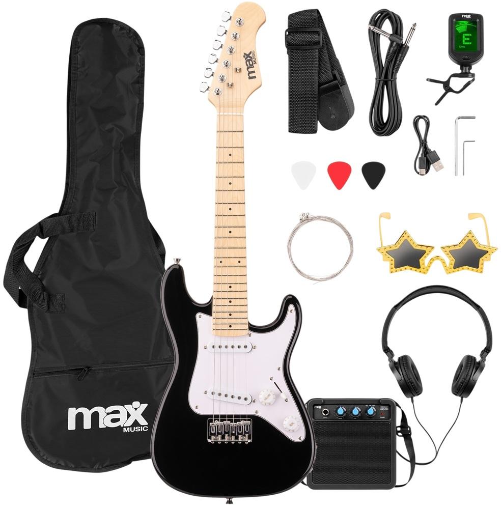 Pack GIGKIT Guitarra Eléctrica Junior 1/4 + Amplificador 10W (Preto) - MAX