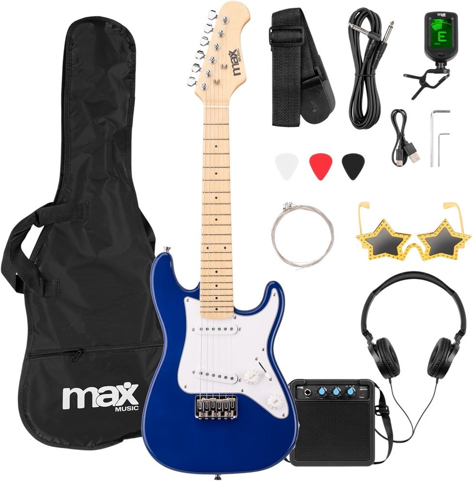Pack GIGKIT Guitarra Eléctrica Junior 1/4 + Amplificador 10W (Azul) - MAX