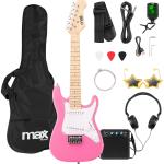 Pack GIGKIT Guitarra Eléctrica Junior 1/4 + Amplificador 10W (Rosa) - MAX