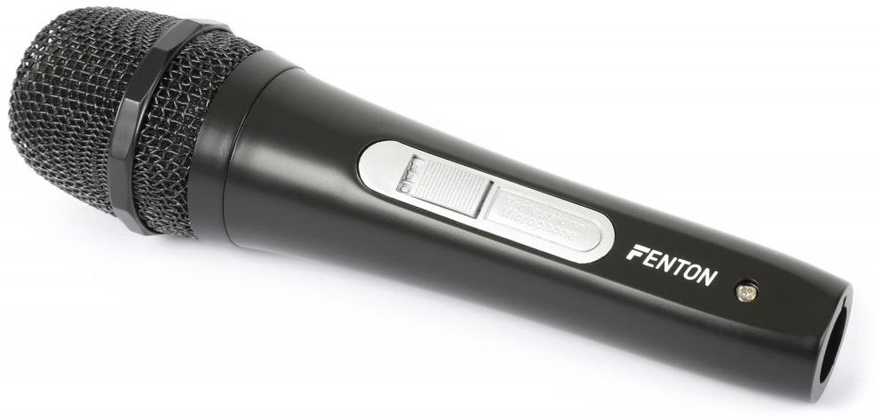 Microfone Dinâmico (Preto) c/ Cabo - FENTON
