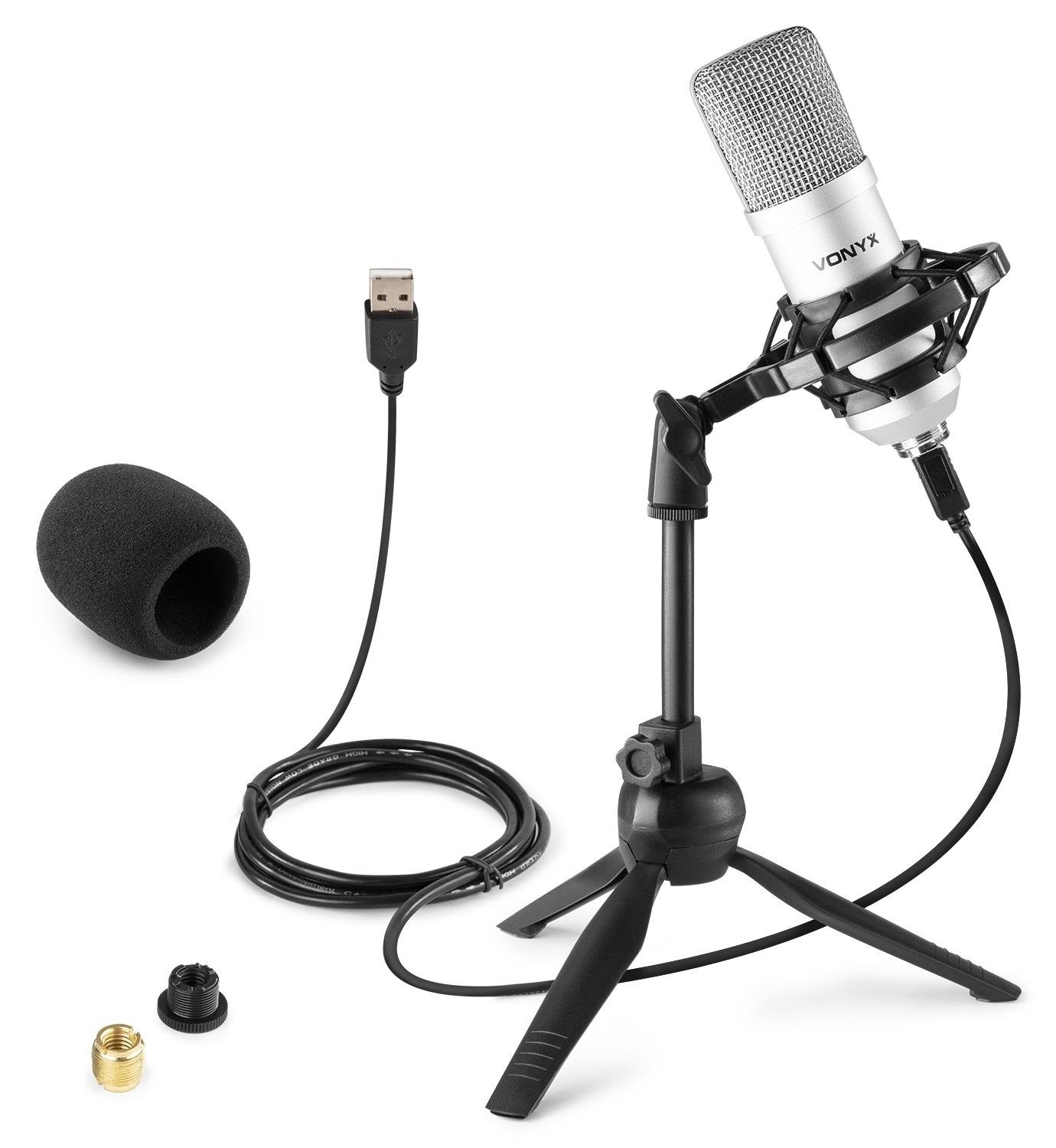 Microfone Condensador USB de Estúdio (CM300S) Titânio - VONYX