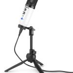 Microfone Condensador USB de Estúdio c/ Eco (CM320W) Branco - VONYX