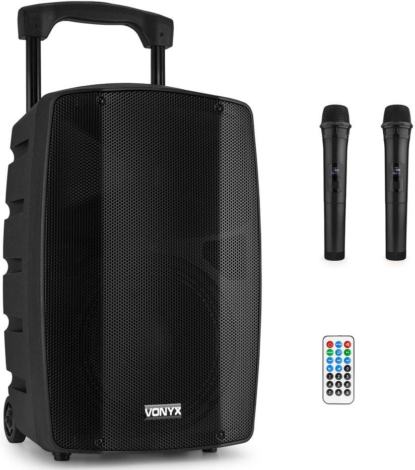 Coluna Amplificada Portátil 10 200W MP3/USB/SD/2xUHF/BLUETOOTH/AUX (VSP200) - VONYX