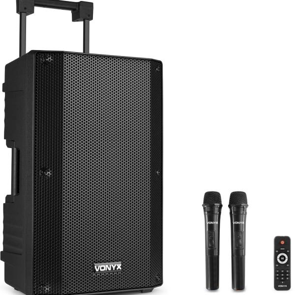 Coluna Amplificada Portátil 12 800W MP3/USB/SD/FM/2xUHF/BLUETOOTH (VSA500) - VONYX