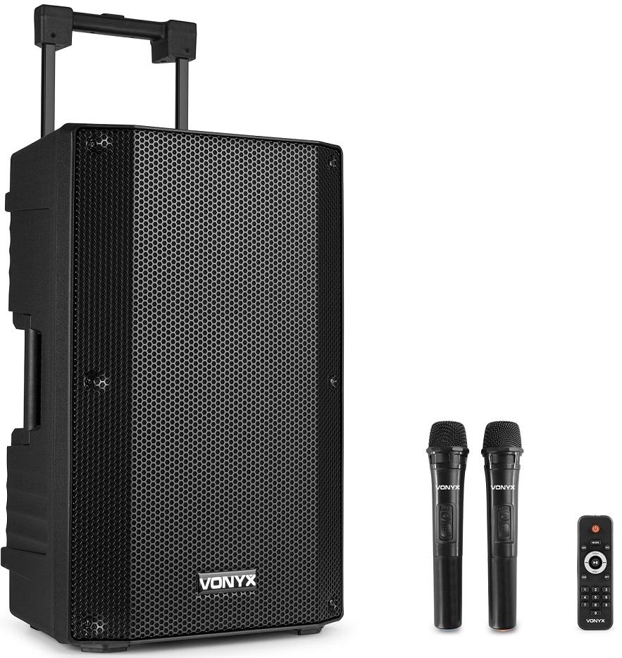 Coluna Amplificada Portátil 12 800W MP3/USB/SD/FM/2xUHF/BLUETOOTH (VSA500) - VONYX