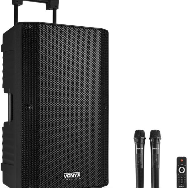 Coluna Amplificada Portátil 15 1000W MP3/USB/SD/FM/2xUHF/BLUETOOTH (VSA700) - VONYX