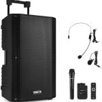 Coluna Amplificada Portátil 15 1000W MP3/USB/SD/FM/2xUHF/BLUETOOTH (VSA700 - BP) - VONYX
