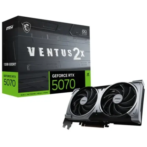 Placa Gráfica MSI GeForce RTX 5070 Ventus 2X OC 12GB GDDR7