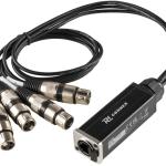 Cabo Splitter RJ45 Fêmea - 4x Fichas XLR 3 Pinos Fêmea (70cm) - PD - CONNEX CX192