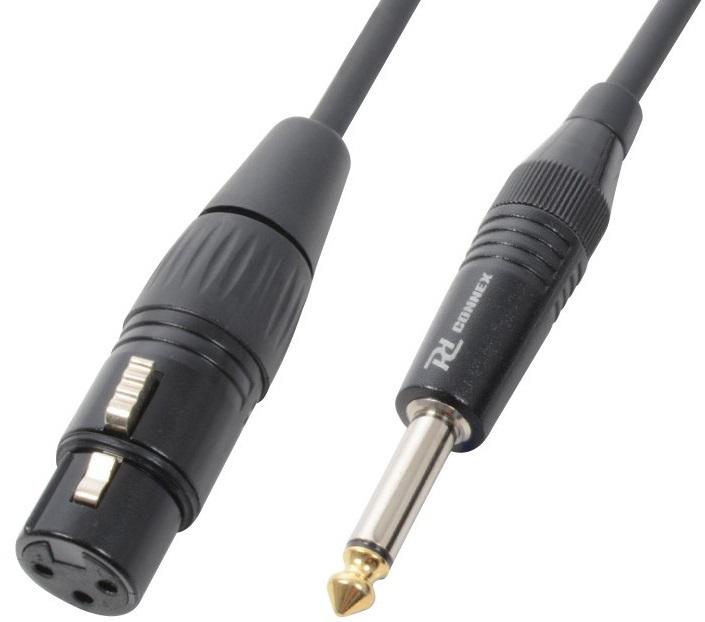Cabo Profissional Jack 6,3mm Macho Mono - Canon Femea (1,5 mts) - POWER DYNAMICS CONNEX