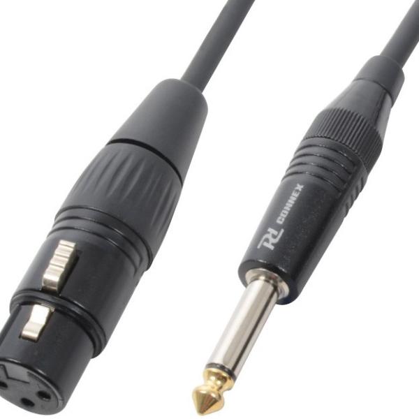 Cabo Profissional Jack 6,3mm Macho Mono - Canon Femea (3 mts) - POWER DYNAMICS CONNEX