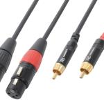 Cabo 2x Canon Fêmea - 2x RCA Macho (3 mts) - Power Dynamics CONNEX