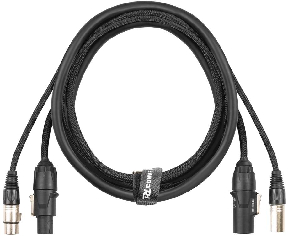 Cabo Powercon TR + XLR Macho - Powercon TR + XLR Fêmea (50cm) - PD - CONNEX CX07 - 05