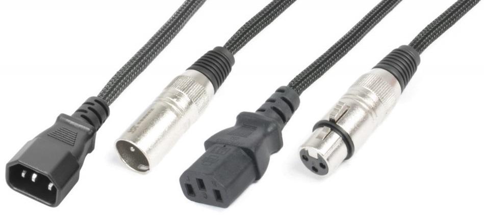 Cabo (2 em 1) Canon Macho - Canon Femea c/ Alimentação Tripolar IEC (10 mts) - Power Dynamics Connex