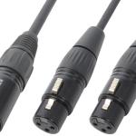 Cabo Canon Macho - 2x Canon Fêmea Balanceado (50cm) - Power Dynamics CONNEX