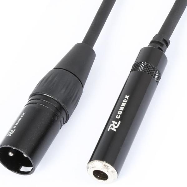 Cabo Adaptador Canon Macho - Jack 6,35mm Femea (15cm) - POWER DYNAMICS CONNEX