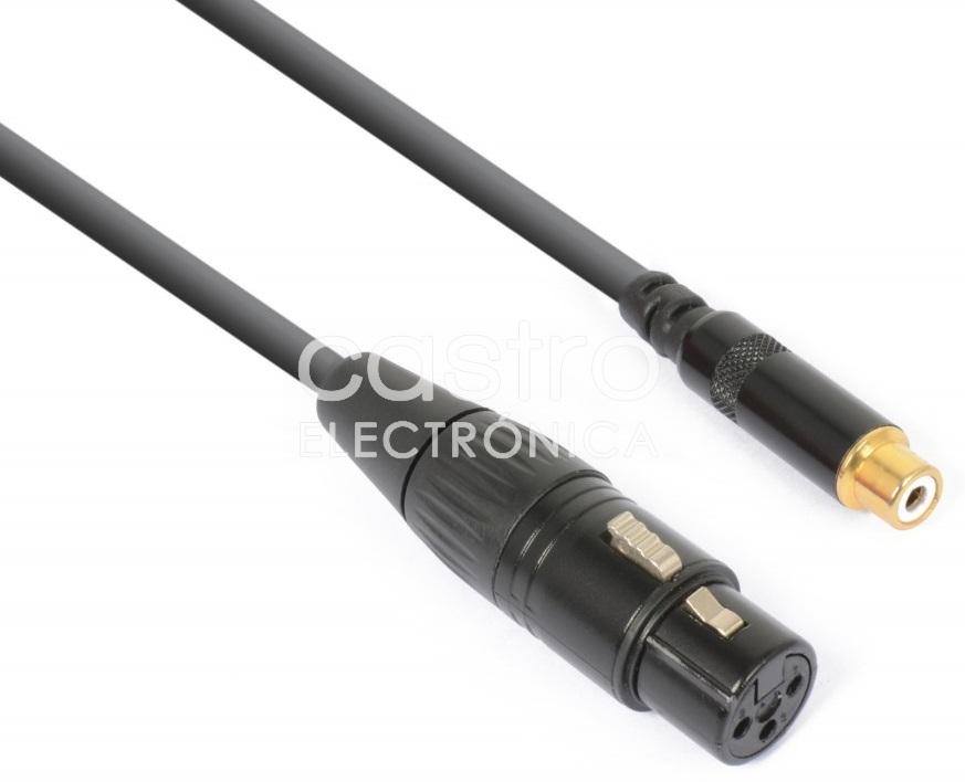 Cabo Adaptador Canon Femea - RCA Femea (15cm) - POWER DYNAMICS CONNEX