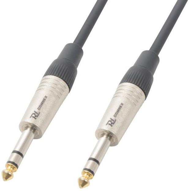 Cabo Profissional Jack 6,3mm M. Stéreo - Jack 6,3mm M. Stéreo (3 mts) - Power Dynamics CONNEX