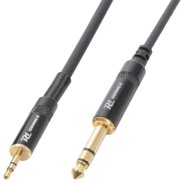 Cabo Jack 3,5mm Macho Stéreo - Jack 6,35mm Macho Stéreo (3 mts) - Power Dynamics CONNEX