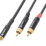 Cabo Jack 3,5mm Macho Stereo + 2 RCA Macho (1,5 mts) - POWER DYNAMICS CONNEX