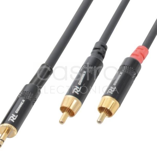 Cabo Jack 3,5mm Macho Stereo + 2 RCA Macho (6 mts) - POWER DYNAMICS CONNEX
